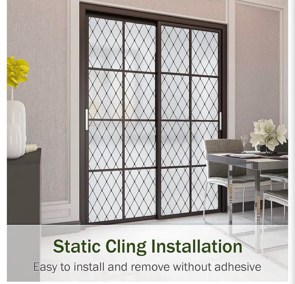 Black Lattice Window Film