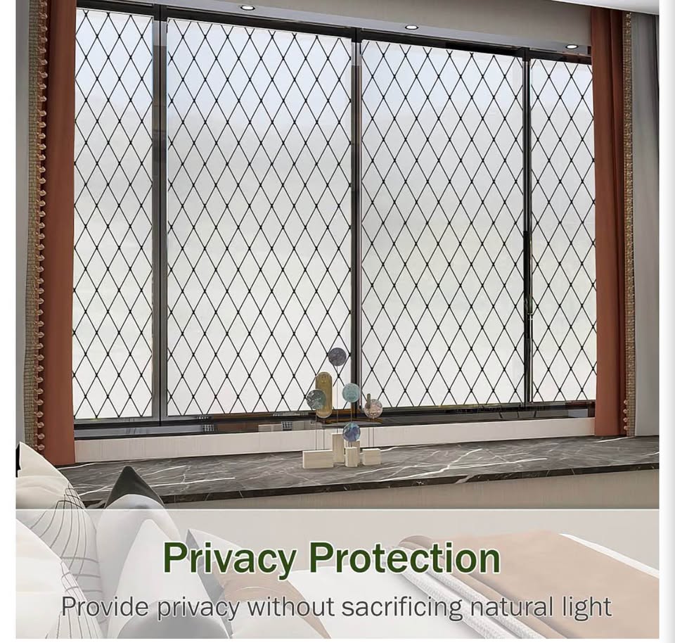 Black Lattice Window Film