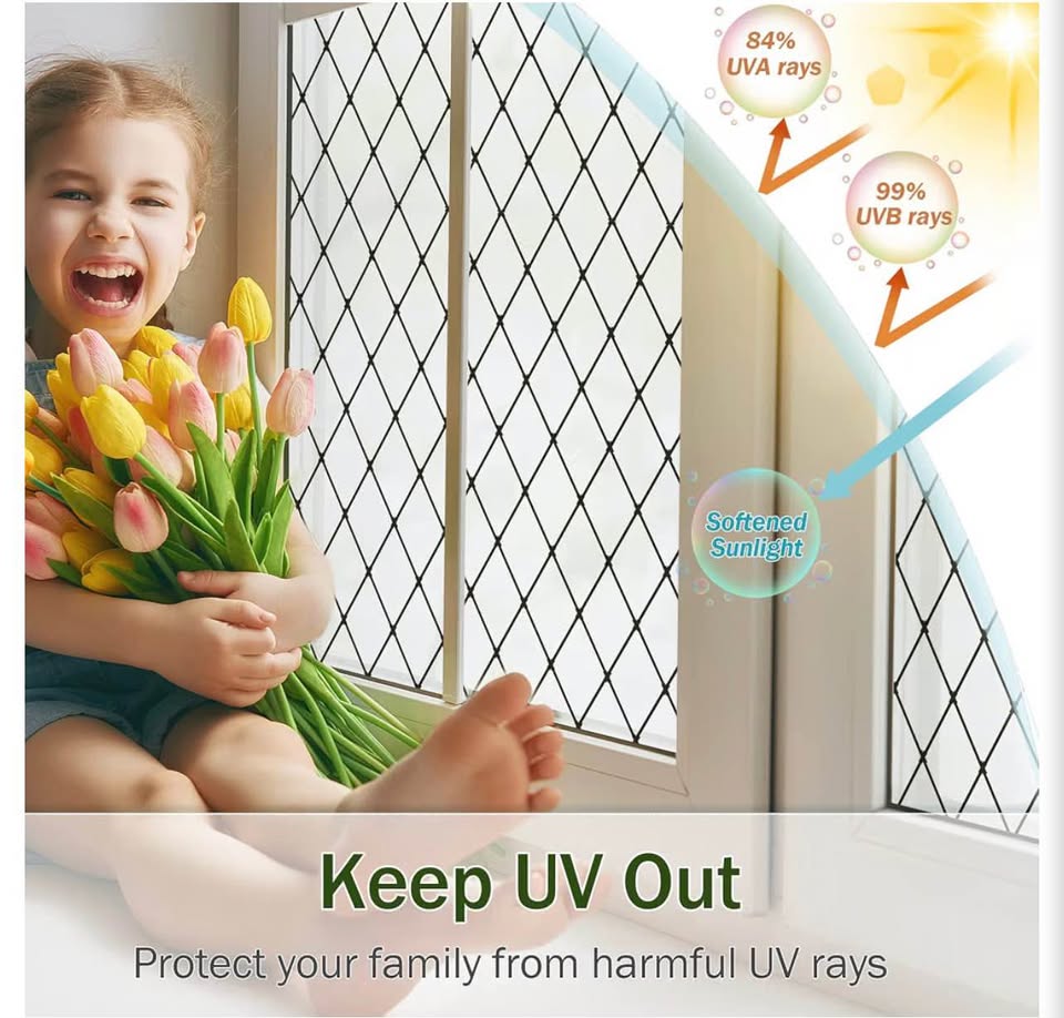 Black Lattice Window Film