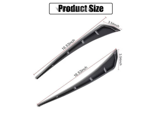 Miytsya 2 PCS Car Fender Side Vents, ABS Carbon Fiber Spoiler, Fender Decorative