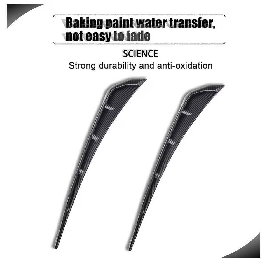 Miytsya 2 PCS Car Fender Side Vents, ABS Carbon Fiber Spoiler, Fender Decorative