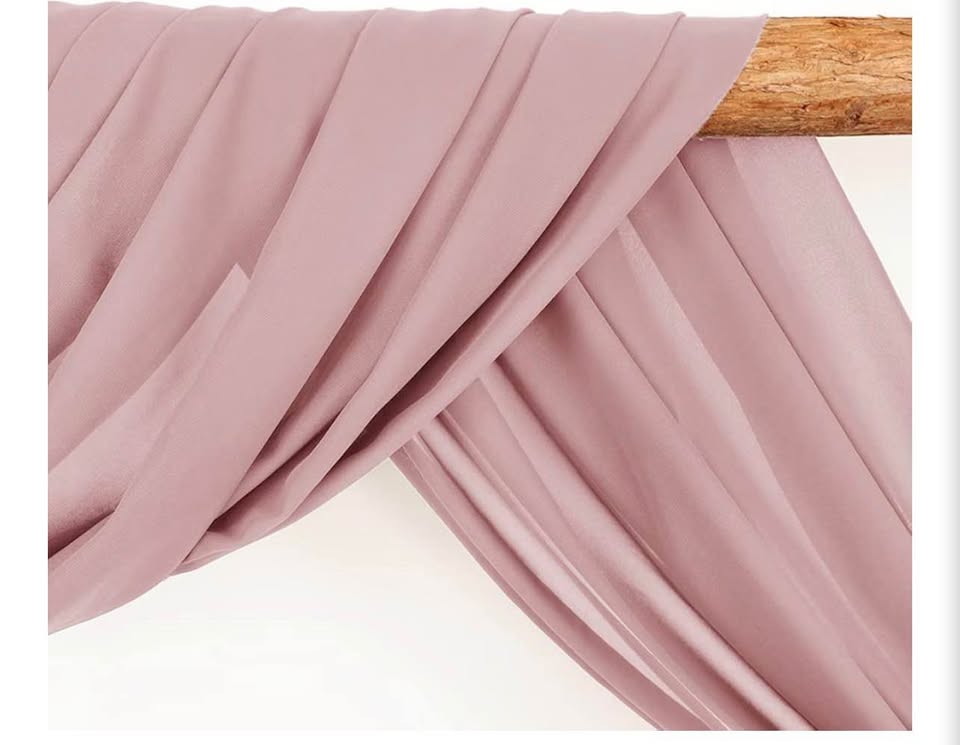 Dusty Rose Chiffon Wedding Arch Draping Fabric