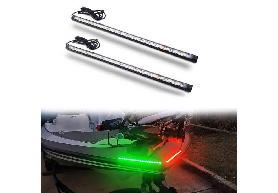 Boaton Marine Navigation Lights for Night Fishing - No Drilling Install Bow and 