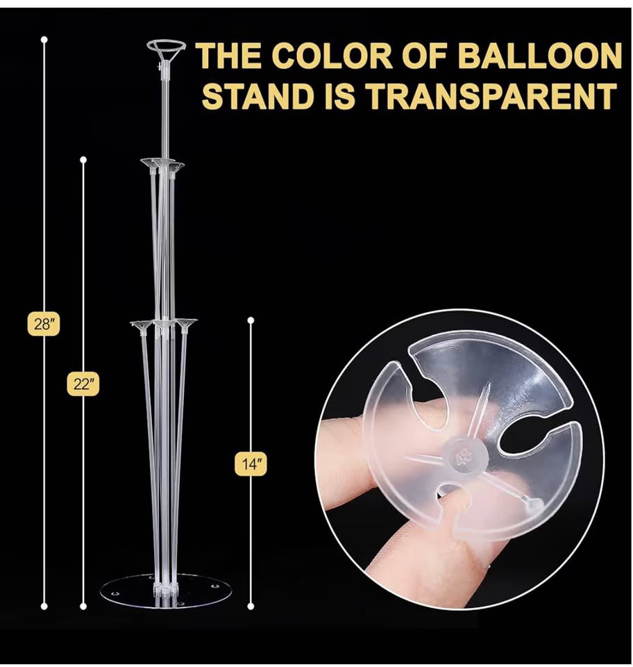 10-Pack Transparent Balloon Stand Holders