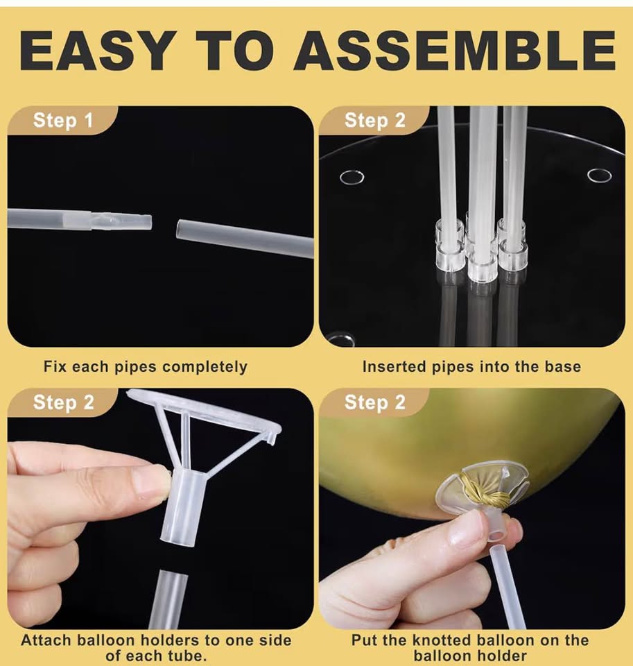 10-Pack Transparent Balloon Stand Holders
