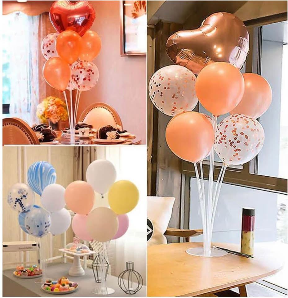 10-Pack Transparent Balloon Stand Holders