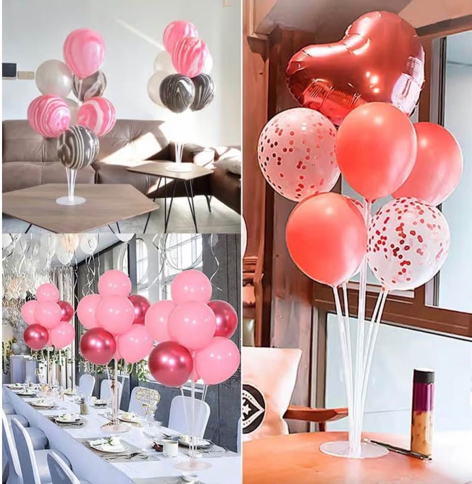 10-Pack Transparent Balloon Stand Holders
