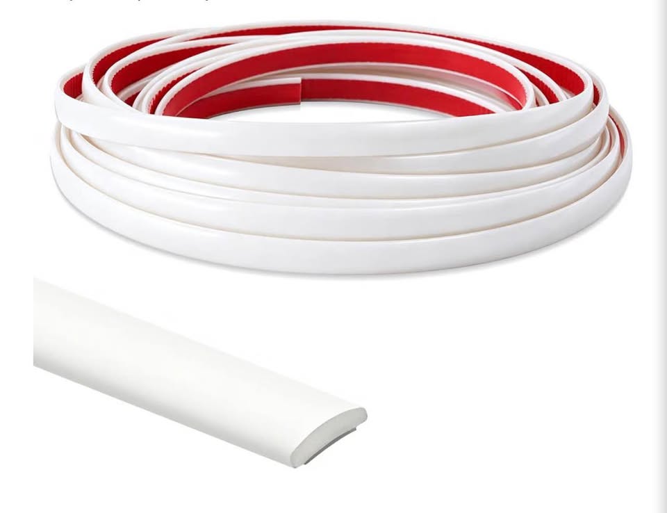 White Flexible Molding Trim Peel and Stick 26.2 Ft