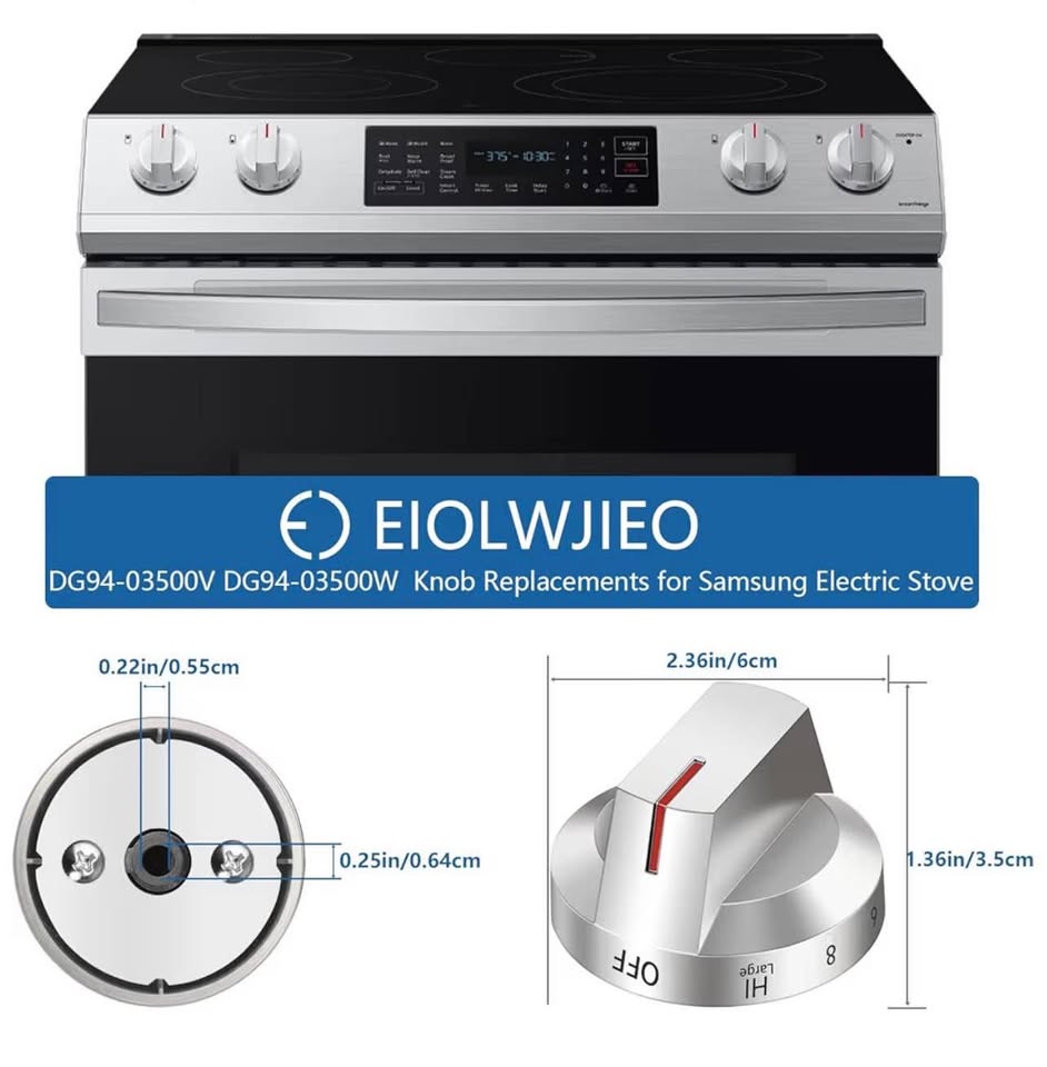 Samsung Electric Stove Knob Replacements DG94-03500V DG94-03500W