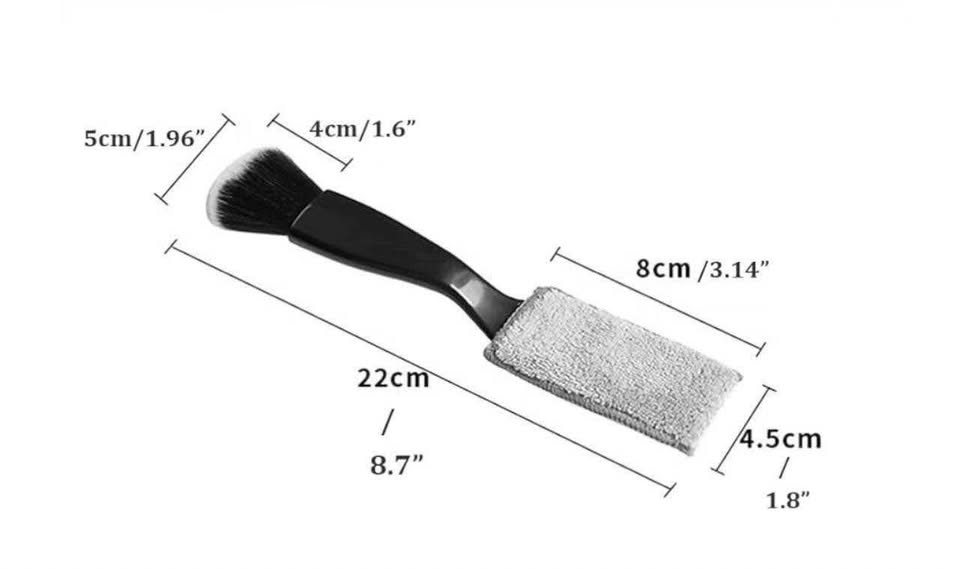 Smeyta Double Head Brush for Car Cleaning, Detailing Interior and Exterior - Sof