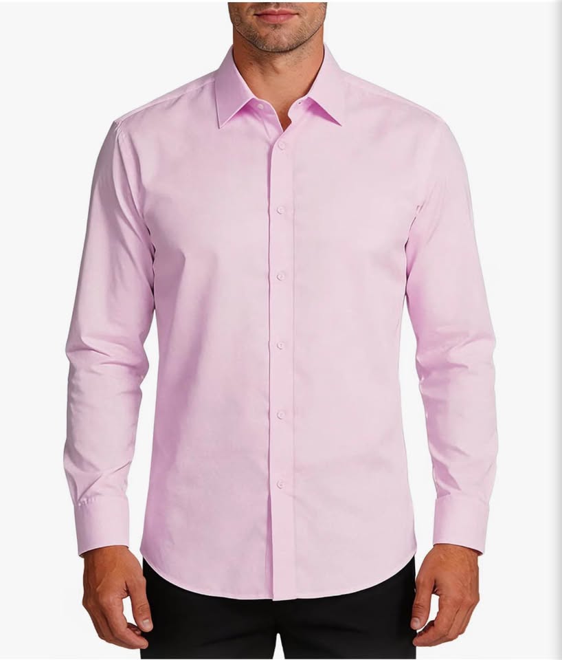 Men's Wrinkle Free Dress Shirts Regular Fit
