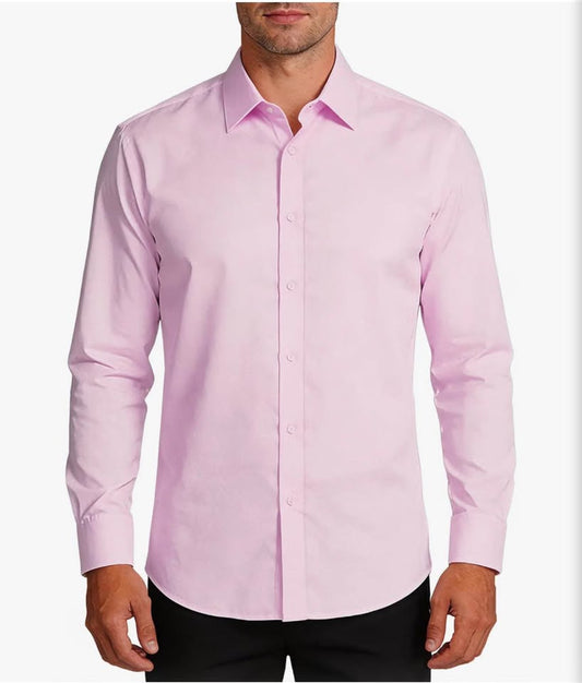 Men's Wrinkle Free Dress Shirts Regular Fit