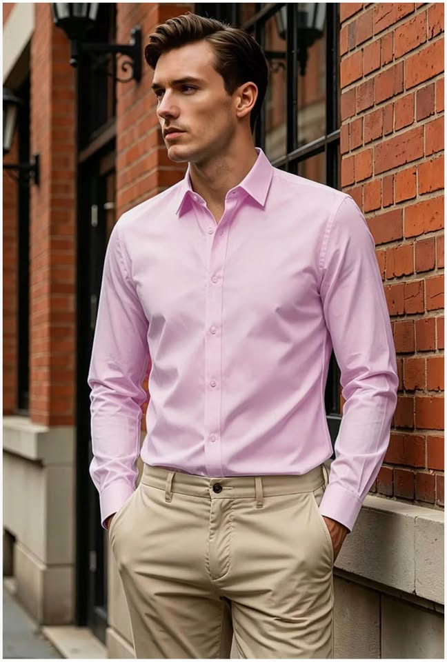 Men's Wrinkle Free Dress Shirts Regular Fit