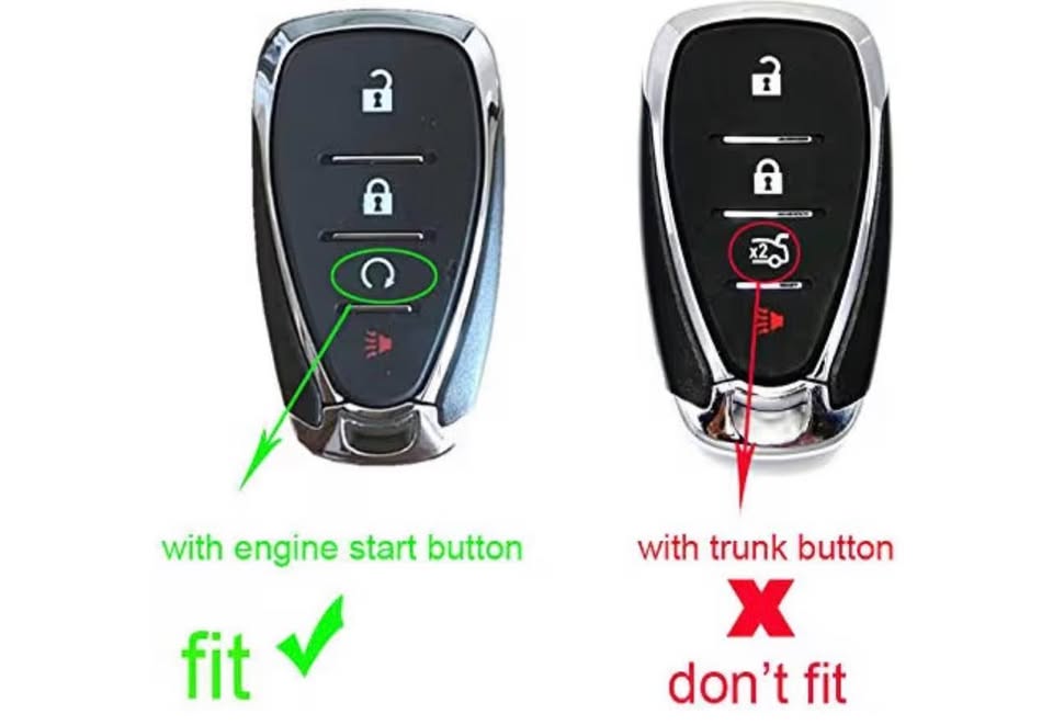 Silicone Key Fob Covers for Chevrolet