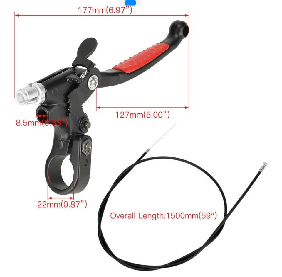 Motorized Bike Clutch Lever Handle Cable Spring Kit for 49cc 50cc 66cc 80cc 100c