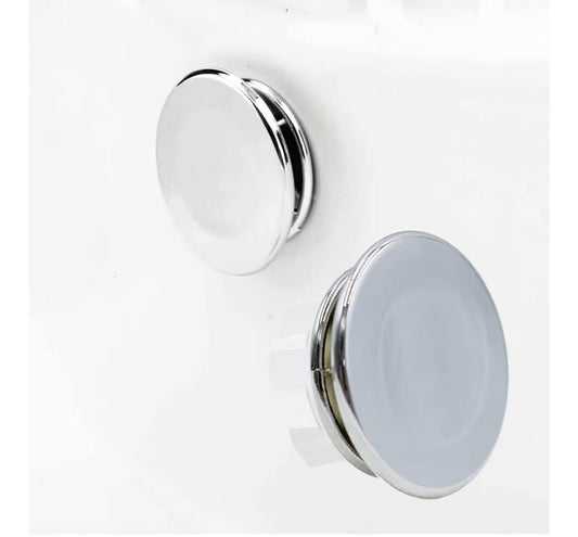 2 Pack Bathroom Basin Sink Round Tidy Trim Chrome Round Overflow Cover Rings Hol
