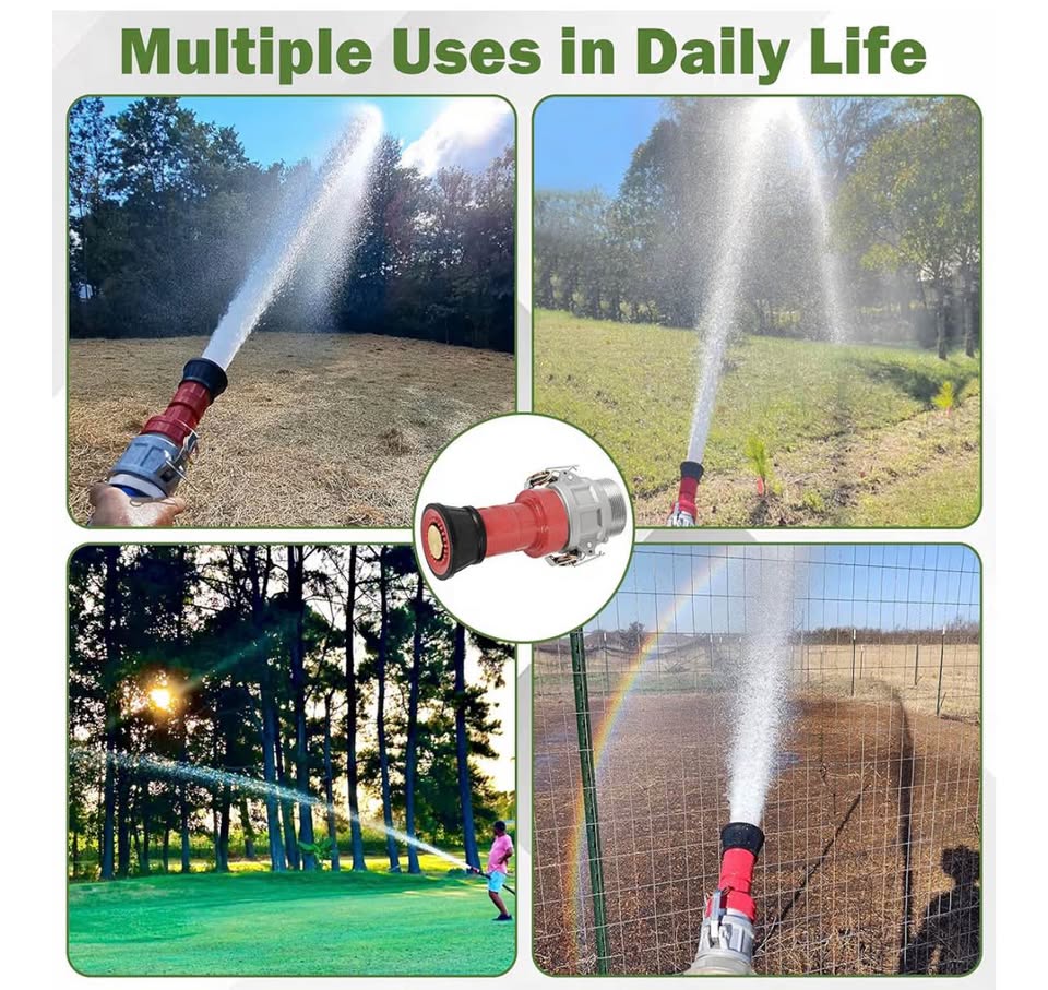 SpringSpray 2" Fire Hose Nozzle & Quick Connect Couplings