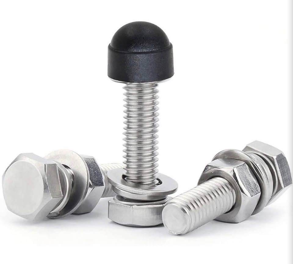25-Piece Black Plastic Hex Bolt Nut Protection Caps