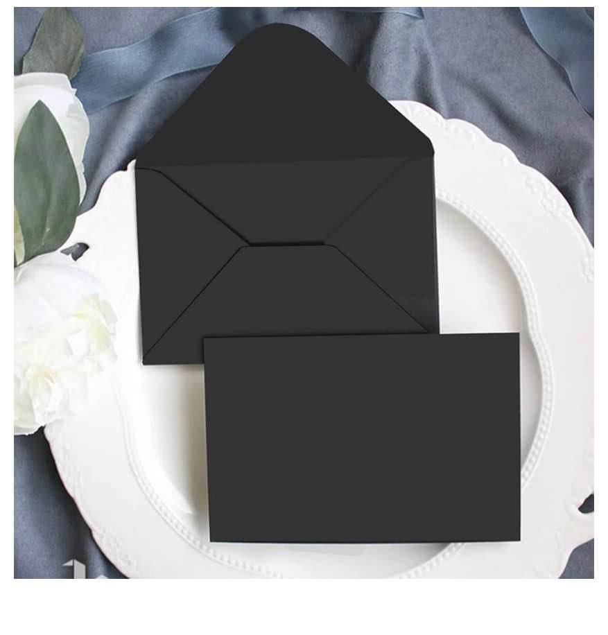 100 Pack 4x6 Envelopes for Invitations, Black A4 Envelopes, Postcard Envelopes, 
