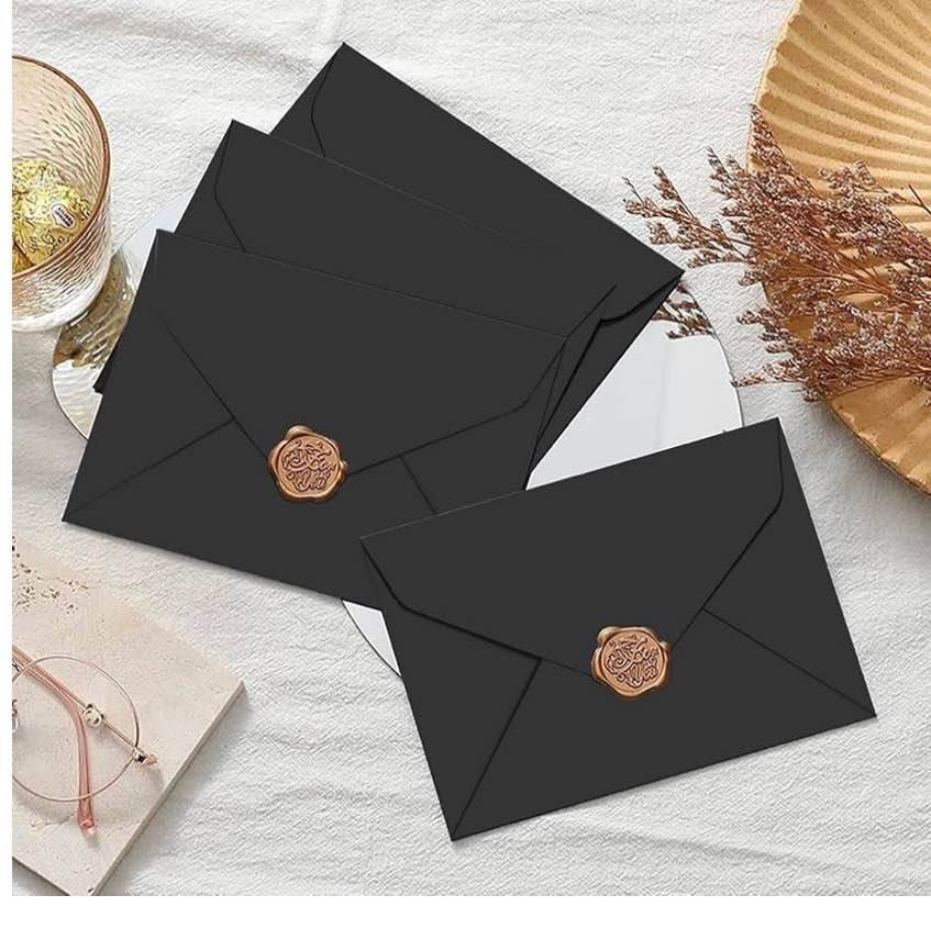 100 Pack 4x6 Envelopes for Invitations, Black A4 Envelopes, Postcard Envelopes, 