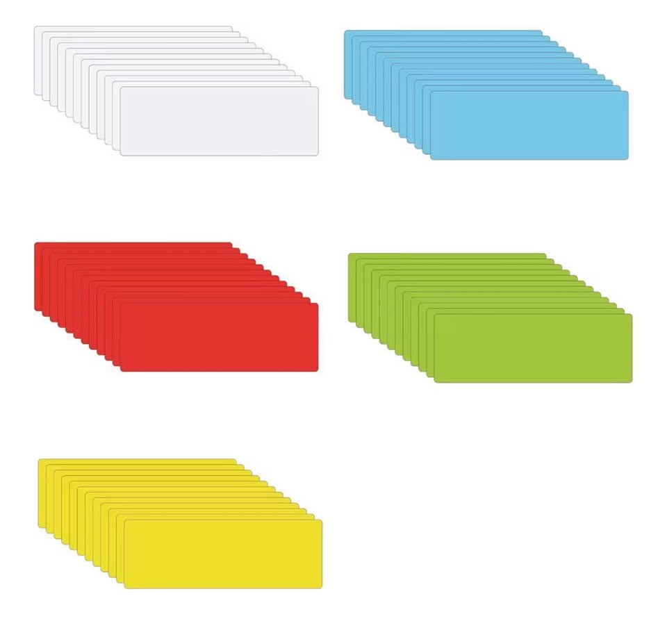 Dry Erase Magnetic Labels (1x3",Pack of 60),Write On Magnets Sticker,Real Waterp