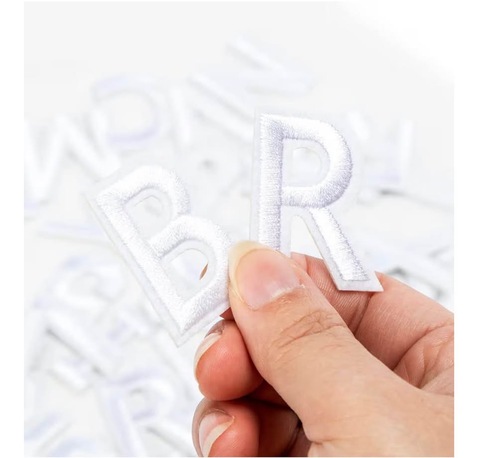 72 Pieces Iron on Letters and Numbers Patches, Embroidered Sew On Patches Alphab