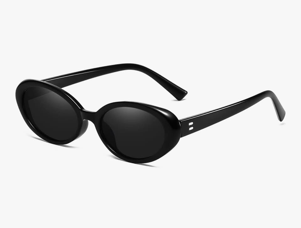 Retro Oval Sunglasses for Women Fashion Small Oval Frame Sun Glasses 90s Vintage