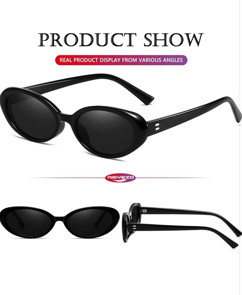 Retro Oval Sunglasses for Women Fashion Small Oval Frame Sun Glasses 90s Vintage