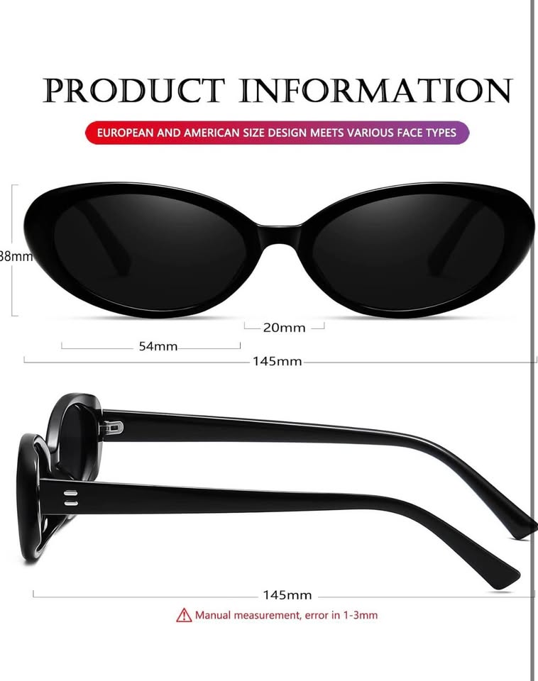 Retro Oval Sunglasses for Women Fashion Small Oval Frame Sun Glasses 90s Vintage