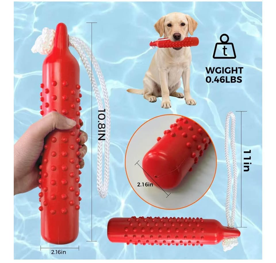 Dog Float Bumper Toy,10.8 Inch Large Training Dummy Retrieving Bumpers Summer Po