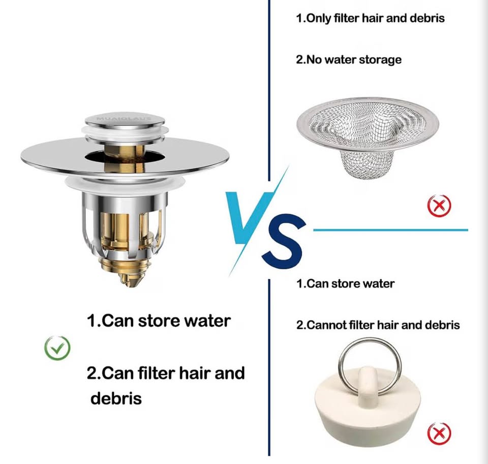 Universal Bathroom Sink Stopper