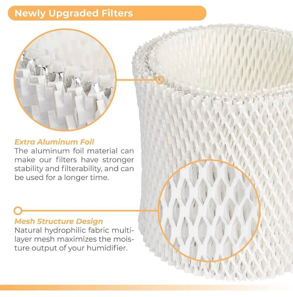 2 Pack HC-888 HC-888N Humidifier Wicking Filters Replacements for Honeywell HC88
