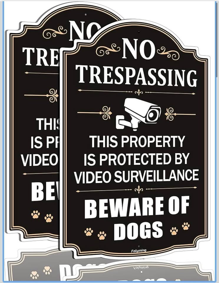 2 Pack No Trespassing This Property is Protected by Video Surveillance Beware of