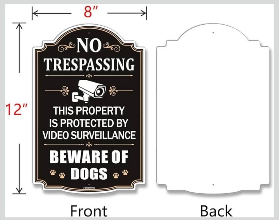 2 Pack No Trespassing This Property is Protected by Video Surveillance Beware of
