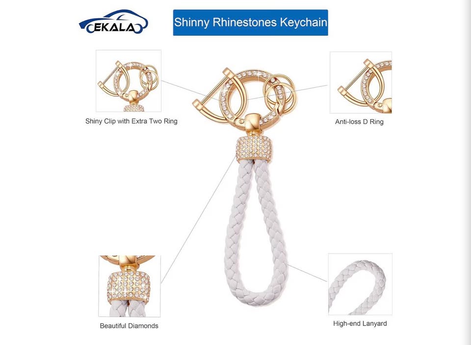 CEKALA Car Key Fob Cover with Keychain
