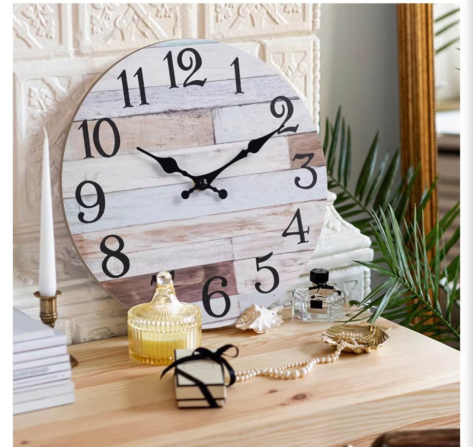 Rustic Coastal Wall Clock