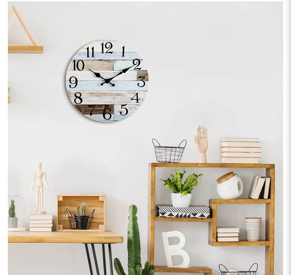 Rustic Coastal Wall Clock