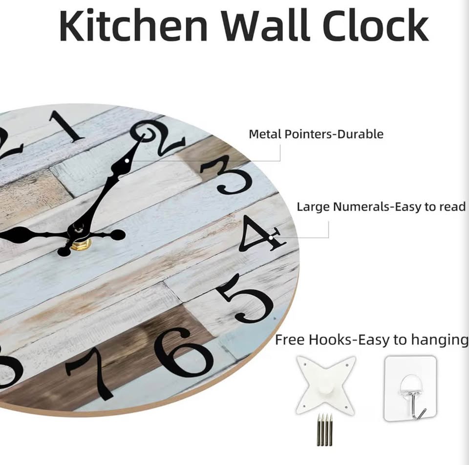 Rustic Coastal Wall Clock