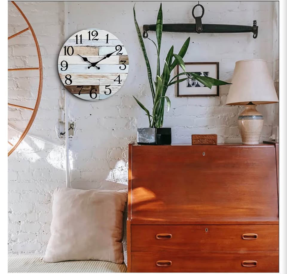Rustic Coastal Wall Clock