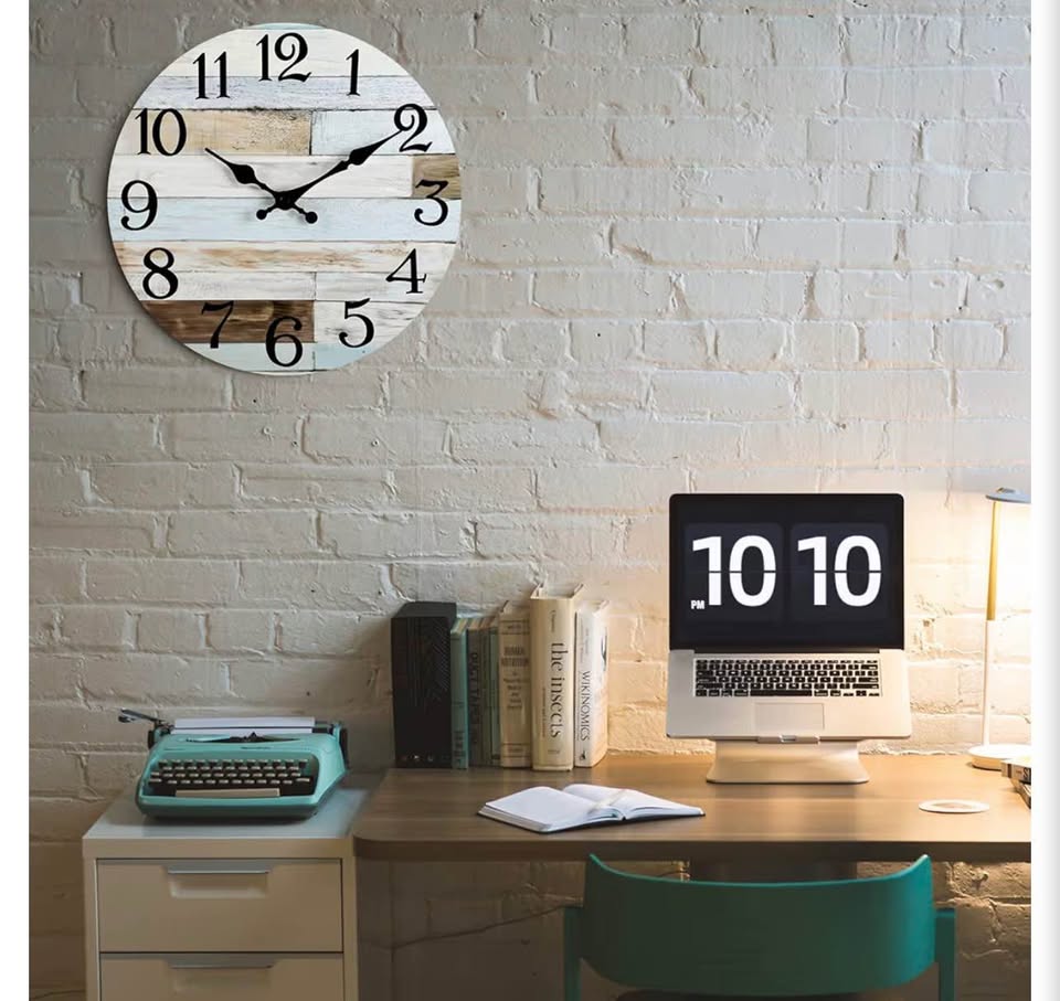 Rustic Coastal Wall Clock