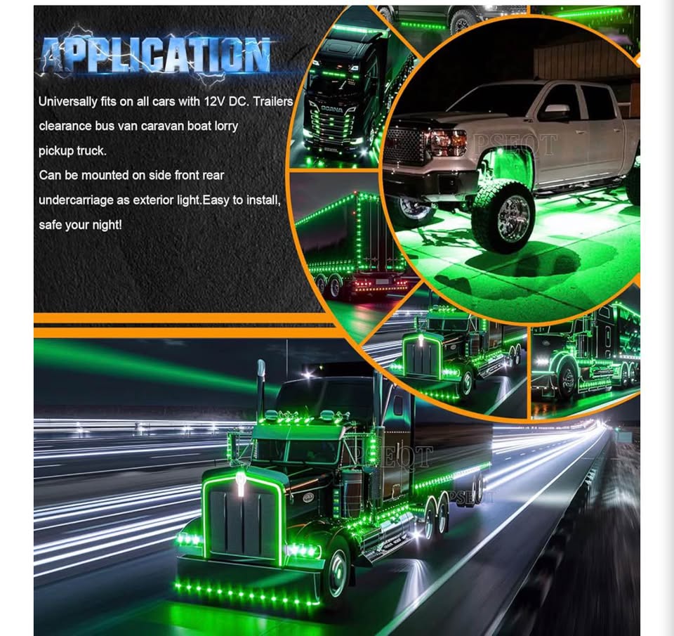 20-Piece Green Dual-Function LED Marker Lights