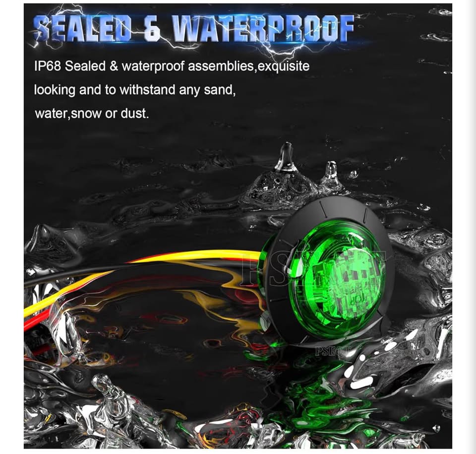 20-Piece Green Dual-Function LED Marker Lights