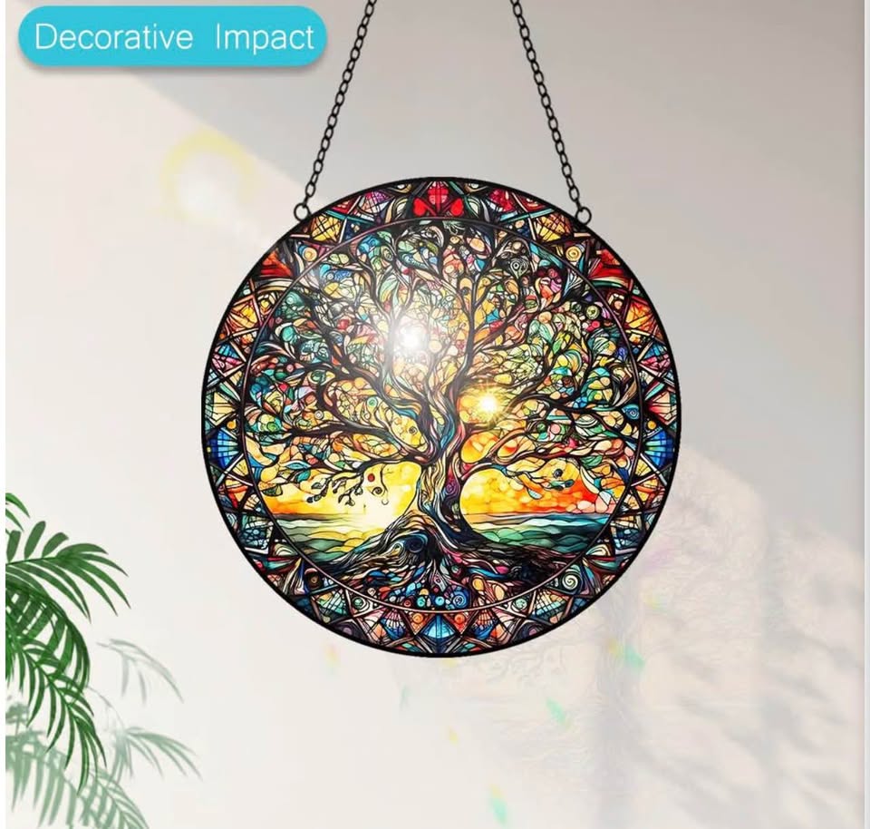 Tree of Life Stained Glass Suncatcher