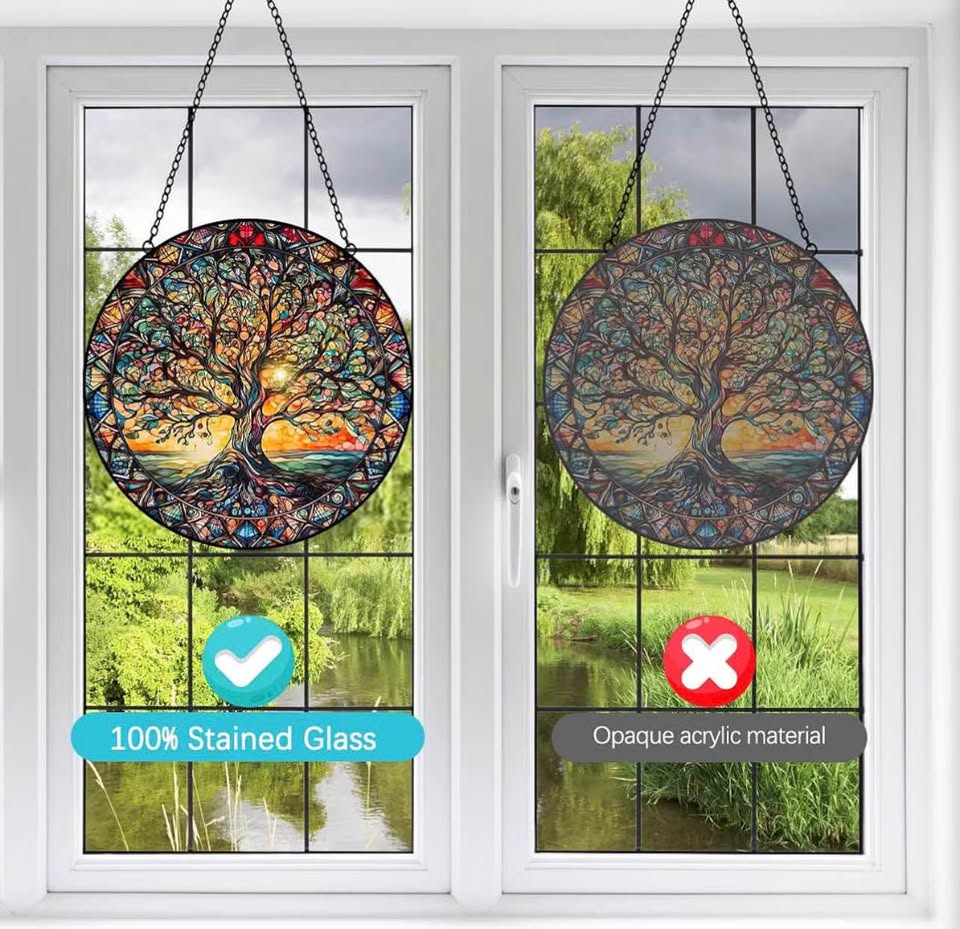 Tree of Life Stained Glass Suncatcher