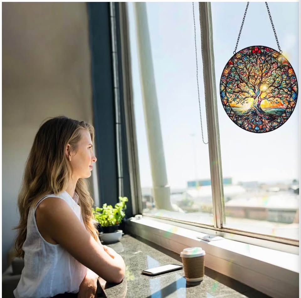 Tree of Life Stained Glass Suncatcher