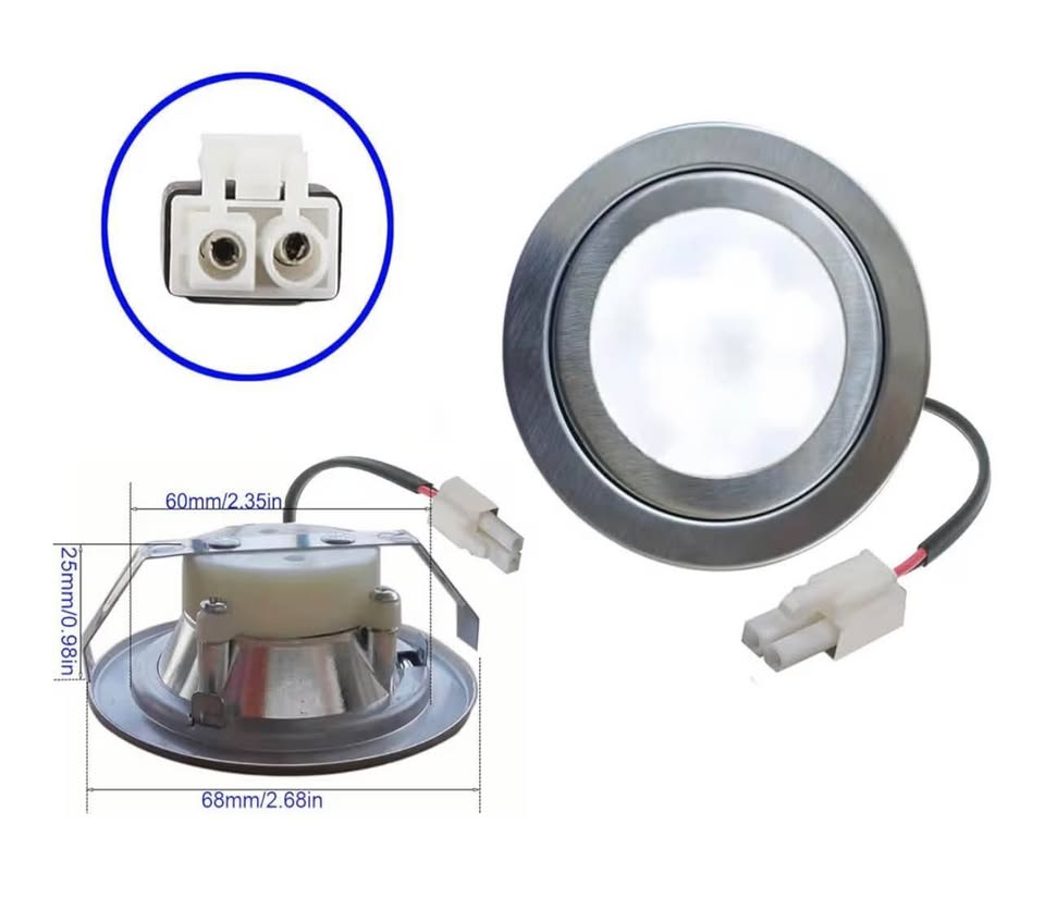 2-Pack Cooker Hood Light Bulb 1.5W LED 12V DC 20W Halogen Light Bulb Equivalent 