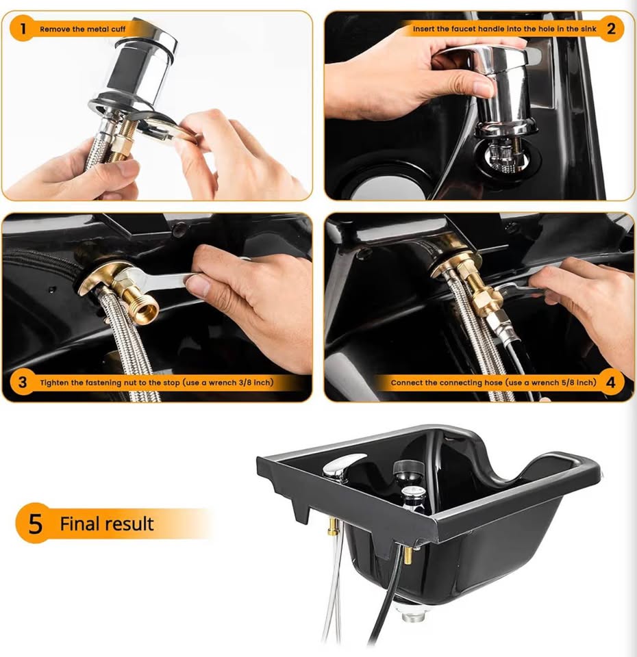 NEW Beauty Salon Shampoo Bowl Faucet Beauty Salon Spray Hose