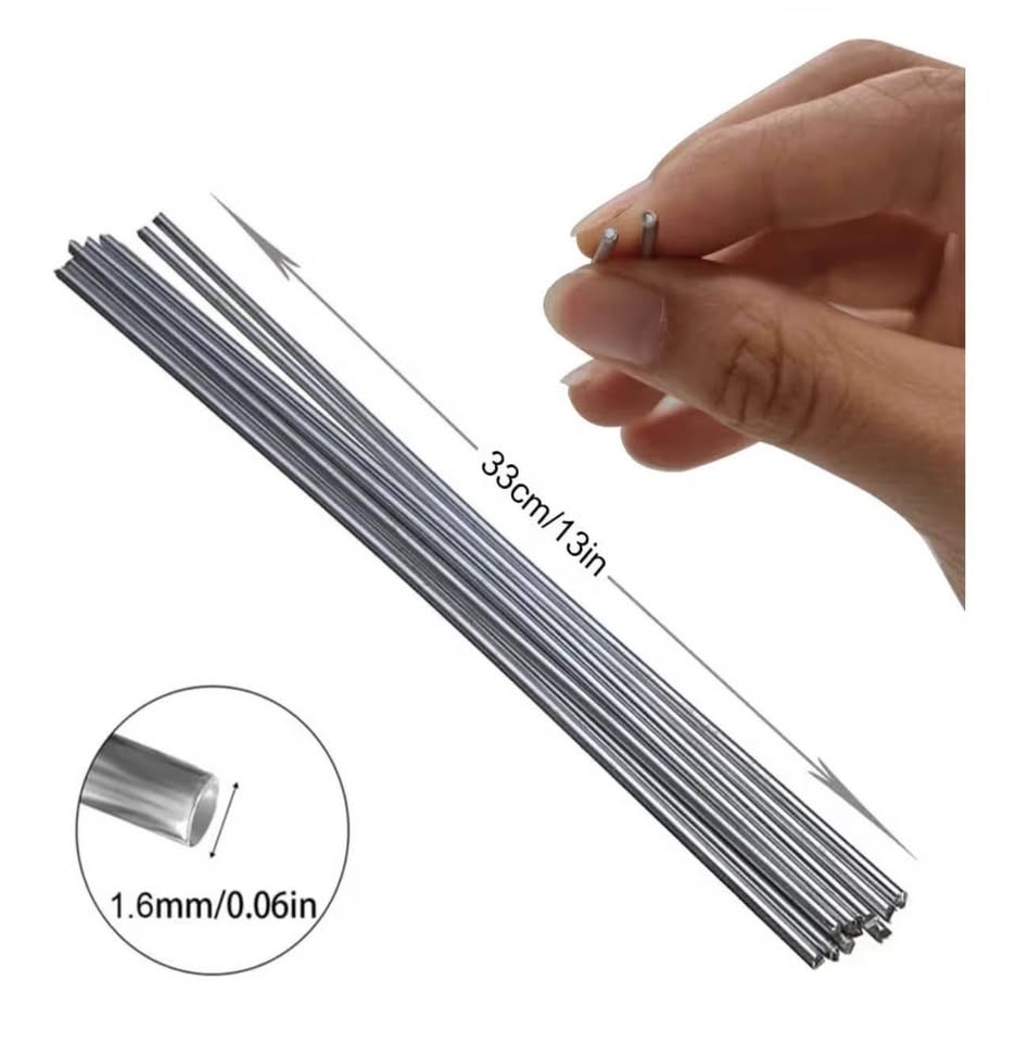 100Pcs Flux Core Welding Wire Aluminum Welding Rods 550℃/1022℉ Low Temperature E