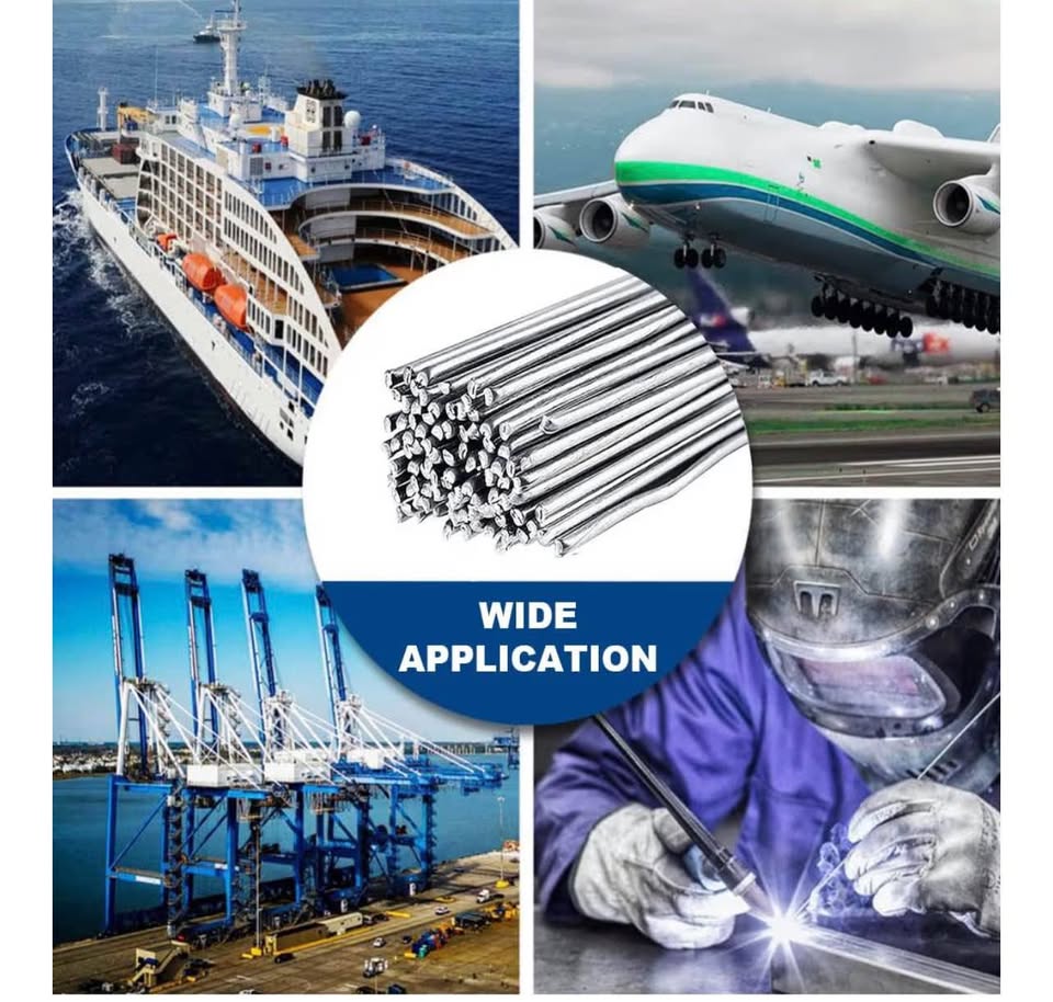 100Pcs Flux Core Welding Wire Aluminum Welding Rods 550℃/1022℉ Low Temperature E