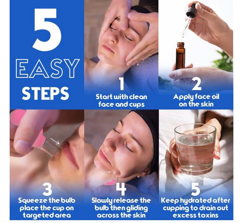 4 PCS Glass Facial Cupping Set | Silicone Vacuum Suction | Cupping Massage Thera
